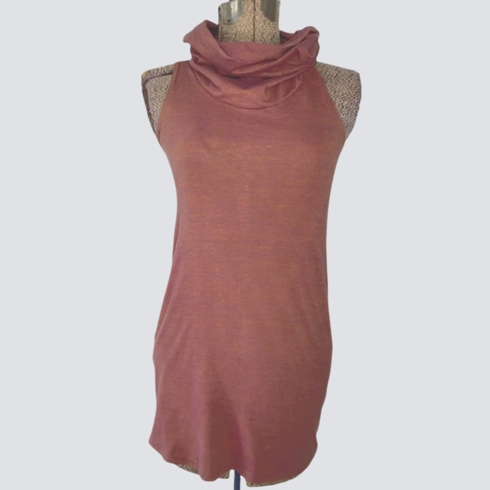 American Apparel mauve bodycon sleeveless cowl neck dress size small